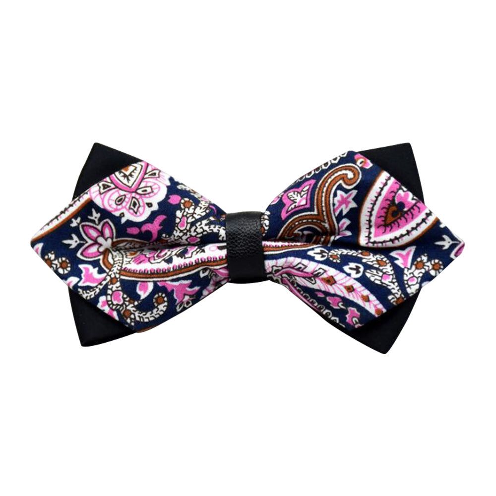 Elegant Black Grey Floral Bow Tie for Men - Adjustable Comfort - Noble Allure (optimized)